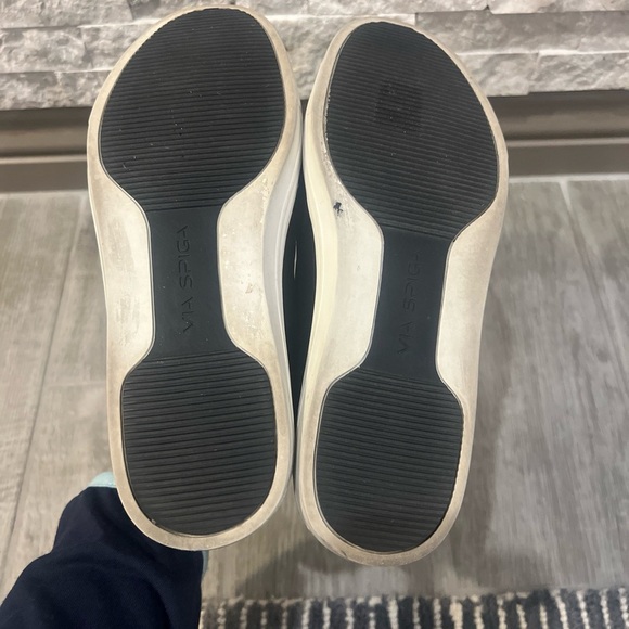 Via Spiga Black Sneakers with Slip-On Design and Thick Sole - Picture 5 of 10